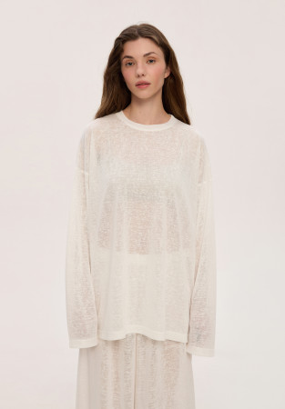 Milky oversize longsleeve made of viscose "flamli" 